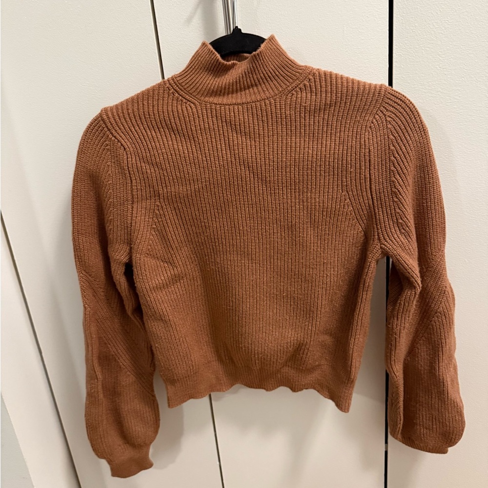 Zara Camel Cowl Neck Sweater